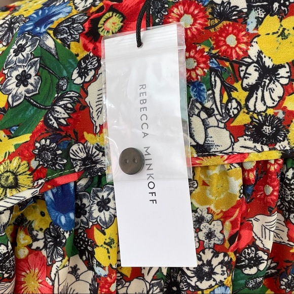 Rebecca Minkoff Tina Tie Waist Floral Midi Dress - Picture 9 of 14